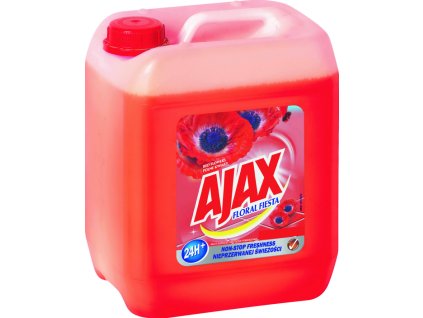 Ajax na podlahy a povrchy Floral Fiesta Red Flowers univerzální čistící prostředek, vlčí mák, 5 l