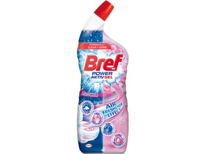 Bref WC gel Power Aktiv Gel Flower s osvěžovačem, 700 ml