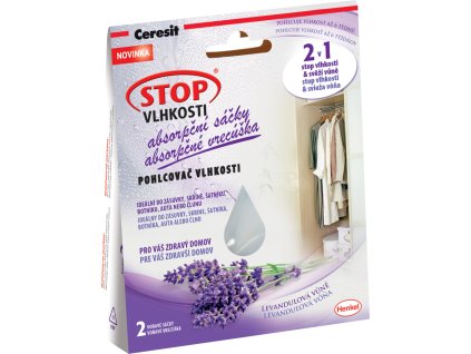 Ceresit Stop Vlhkosti 2v1 absorpční sáčky levandule, 2× 50 g