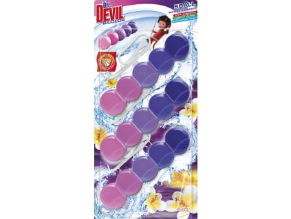 Dr. Devil WC Bicolor 5ball sunset blossom závěsný WC blok, 3× 35 g