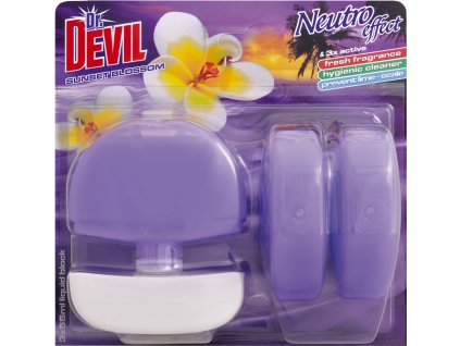 Dr. Devil 3v1 Sunset Blossom tekutý WC blok, košíček + náplň 3× 55 ml