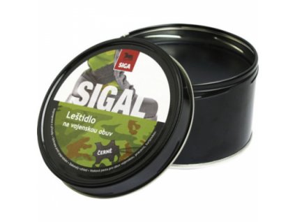 Sigal leštidlo na vojenskou obuv, černé, 250 g