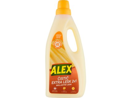Alex Extra péče 2v1 s leskem, čistič dřevěných laminátových plovoucích podlah, s pomerančovou vůní, 750 ml