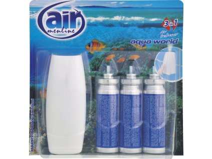 Air Menline Aqua World osvěžovač vzduchu strojek a náplň 3× 15 ml