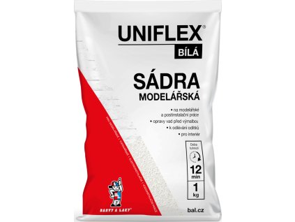 Uniflex sádra bílá, modelářská, 1 kg