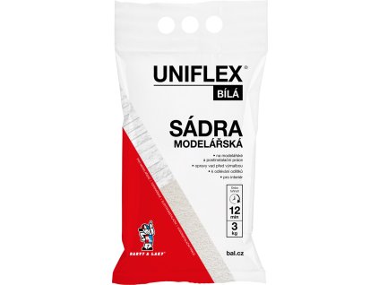Uniflex sádra bílá, modelářská, 3 kg