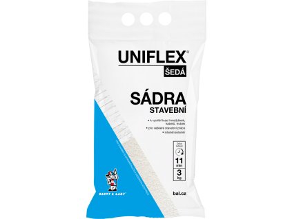 Uniflex sádra šedá, stavební, 3 kg