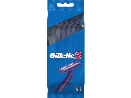 Gillette 2 jednorázová holítka, 2 břity, 5 ks v balení