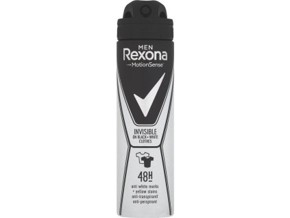 Rexona Men Invisible Black + White antiperspirant, 150 ml