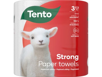 Tento Extra Strong 3vrstvé kuchyňské papírové utěrky, 2× 17 m, 2 role