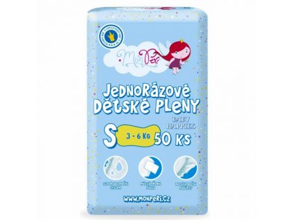 MonPeri - dětské plenky S 3-6kg/50ks