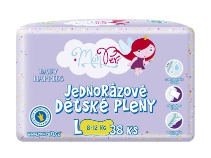 MonPeri - dětské plenky L 8-12kg, 38ks