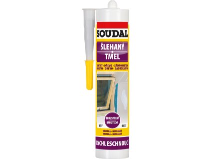 Soudal šlehaný tmel rychleschnoucí, bílý, 280 ml