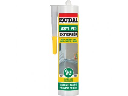 Soudal Akryl Pro Exteriér mrazuvzdorný tmel pro stavební materiály, bílý, 300 ml