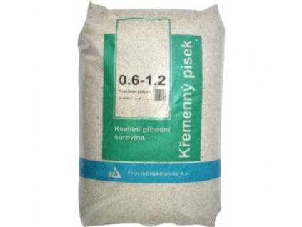 Křemenný písek pro pískové filtrace, 0,6 až 1,2 mm, 25 kg