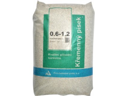 Křemenný písek pro pískové filtrace, 0,6 až 1,2 mm, 25 kg