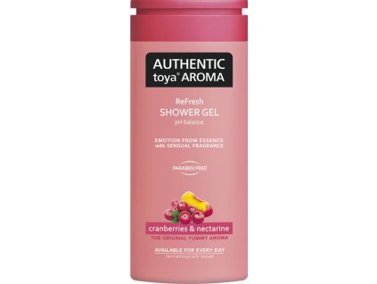 Authentic Toya Aroma Cranberries & Nectarine sprchový gel, 400 ml