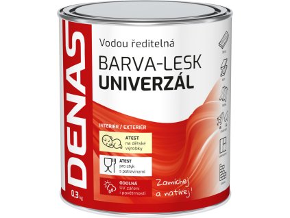 Denas Univerzal lesk vrchní barva na dřevo a kov, 0530 zelená, 700 g
