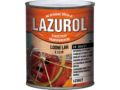 Lazurol S1119 lodní lak odolný lak na dřevo bezbarvý, 750 ml