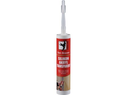 Den Braven Silikon akrylový tmel, čirý, 310 ml