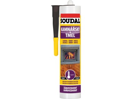 Soudal kamnářský tmel do 1500 °C, černý, 280 ml