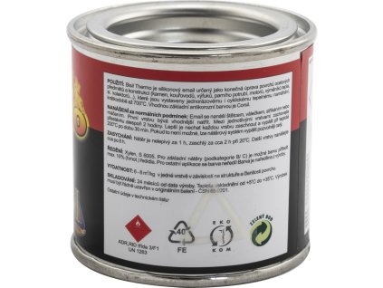 Bisil Thermo žáruvzdorná barva 700 °C, 0199 černá, 80 g