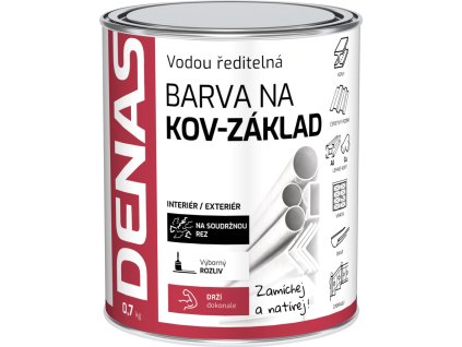 Denas Antikor základní antikorozní barva na kov, 0110 šedá, 700 g
