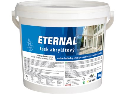 Eternal lesk akrylátový vrchní barva na dřevo a kov, Ral 9003 bílá, 5 kg
