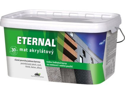 Eternal mat akrylátový univerzální barva na dřevo kov beton, 10 palisandr, 5 kg