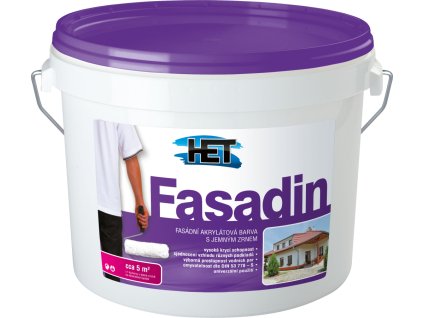 Het Fasadin fasádní barva s jemným zrnem, bílá, 3 kg