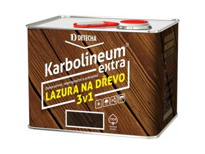 Detecha Karbolineum Extra 3v1 barva na dřevo, dub, 3,5 kg