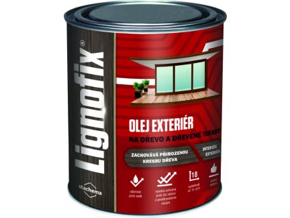 Lignofix olej exteriér na dřevěné povrchy, UV odolný, bezbarvý, 600 ml