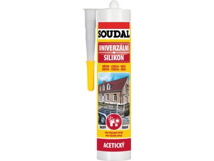 Soudal univerzální silikon, šedý, 280 ml