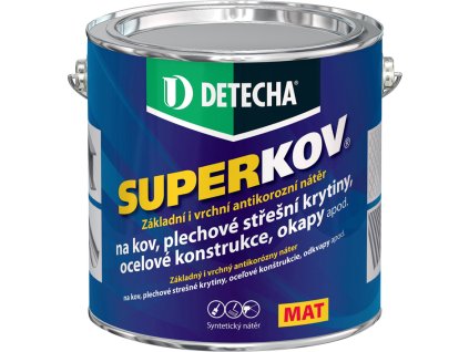 Detecha Superkov základní i vrchní barva na kov, hnědý mat, 2,5 kg