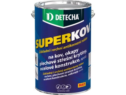 Detecha Superkov základní i vrchní barva na kov, černý mat, 5 kg