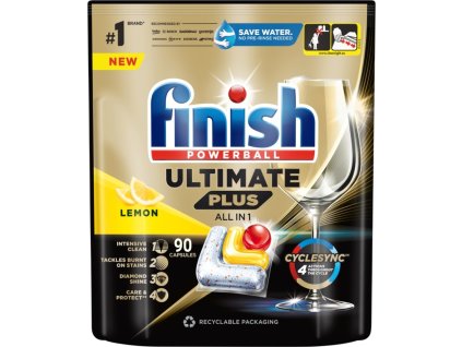 Finish tablety do myčky Ultimate Plus All in 1 Lemon, 90 ks