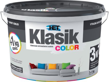 Het Klasic Color malířská barva, 0117 šedý patinový, 7+1 kg