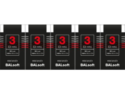 BALsoft 3vrstvé papírové kapesníčky, 10 × 10 ks