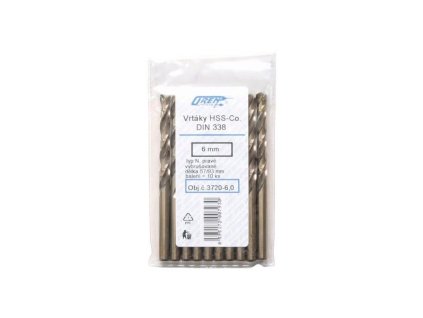 Vrták OREN DIN 338 HSS-Co.5%, vybrušovaný 6,8 mm
