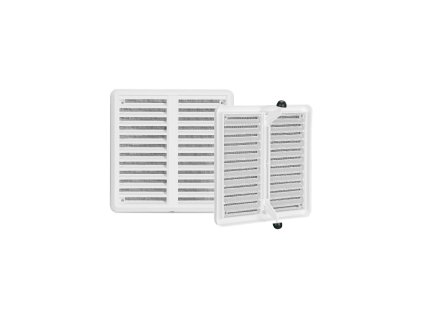 Mřížka větrací se síťovinou stavitená krytka PH 150x150mm BÍ