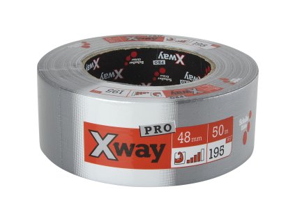 Schuller Ehklar X way textilní páska 48mm x 50 m stříbrná