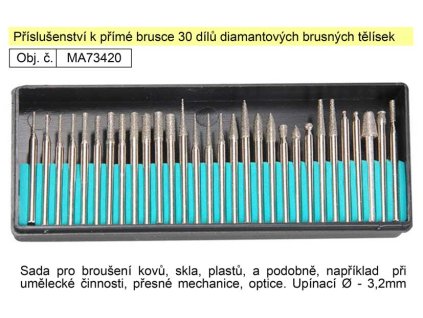 Sada 30ks diamant.brusných tělísek