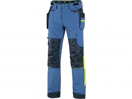 CXS Naos pánské kalhoty, modro-modré, HV žluté doplňky