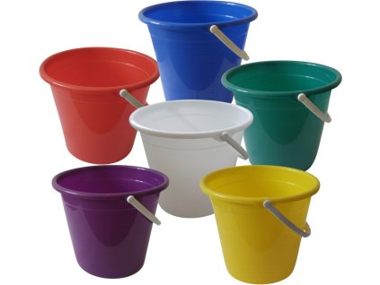 Vědro kbelík plastové, bez výlevky, různé barvy, 10 l