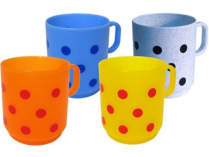 Hrníček plastový potisk puntík 250ml