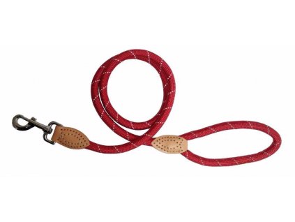 Vodítko lano s kůží-reflexní 1.2x120cm-13837