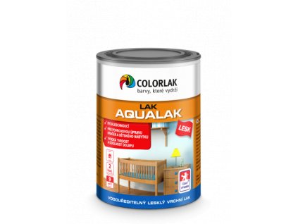 AQUALAK lak V1419 0000 bezbarvý lesk 0,6 L - vodouředitelný vrchní lak na dřevo lesklý, polomatný a matný