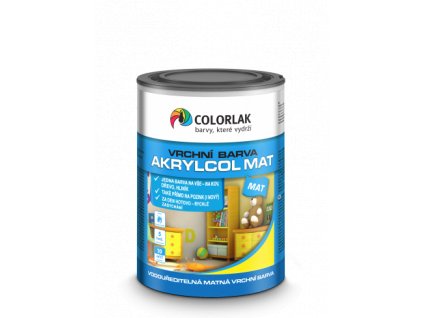 AKRYLCOL mat V2045 1120 (0112) šedá MAT 0,6 L - vodouředitelná matná rychleschnoucí vrchní barva