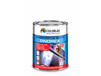 ZINOREX na kovy S2211 ral9006 stříbrná 0,6 L - Základní a vrchní barva v jednom.