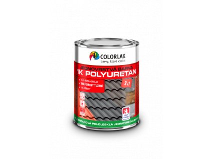 1K POLYURETAN barvaU2210 ral8002 hnědá 0,6 L - polyuretanová jednovrstvá jednosložková pololesklá barva
